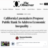 California Lawmakers Propose Public Bank To Address Economic Inequality