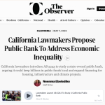 California Lawmakers Propose Public Bank To Address Economic Inequality