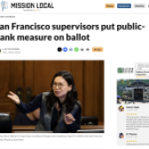 San Francisco supervisors put public-bank measure on ballot